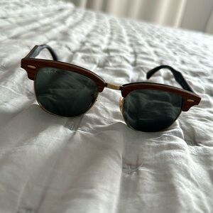 Ray-Ban Polarized wooden sunglasses